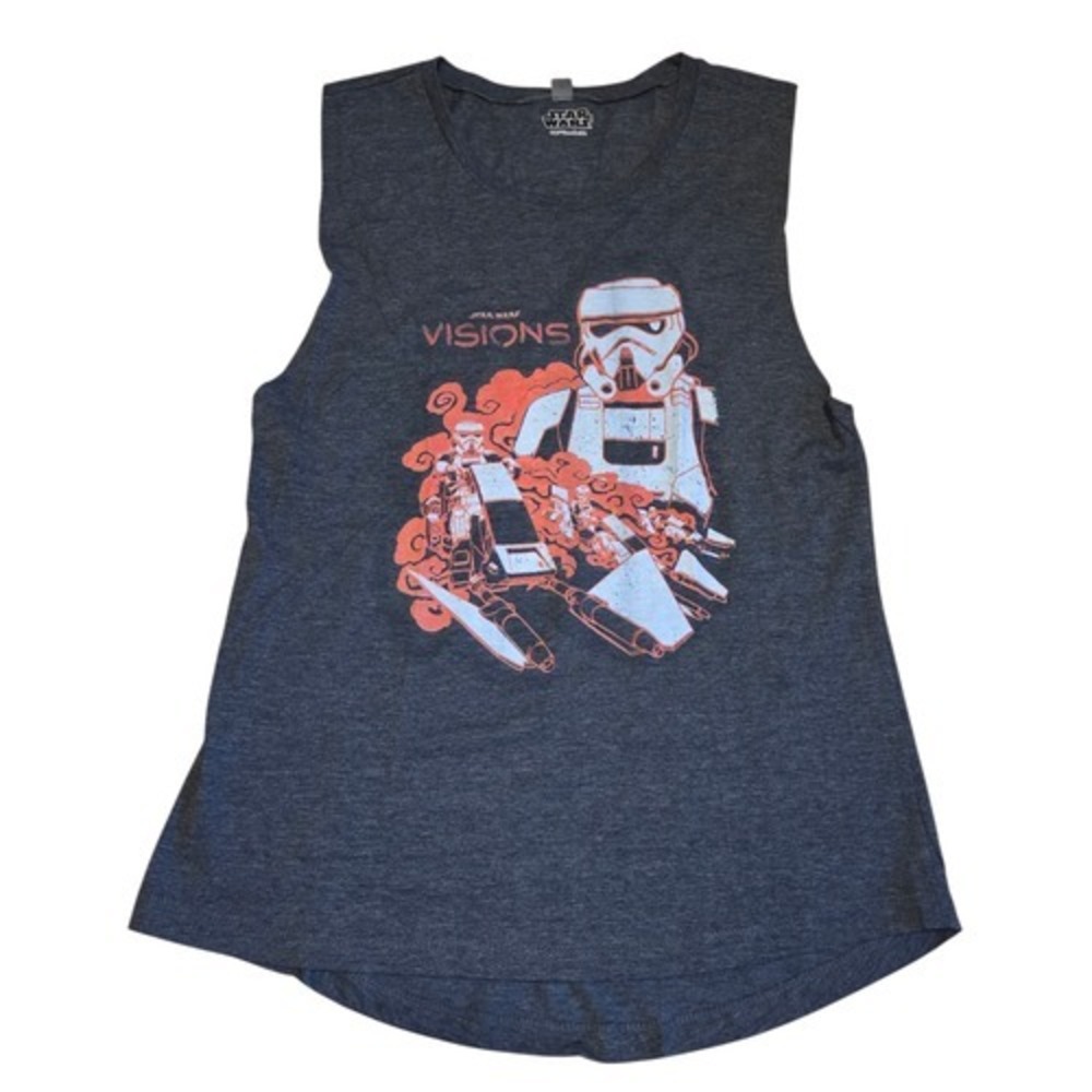 Next Level Star Wars Visions Nice Ride For A Trooper Tank Top T-Shirt Size L